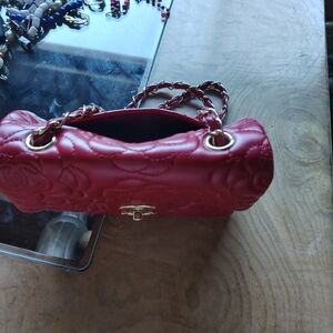 Elegant Red Quilted Handbag